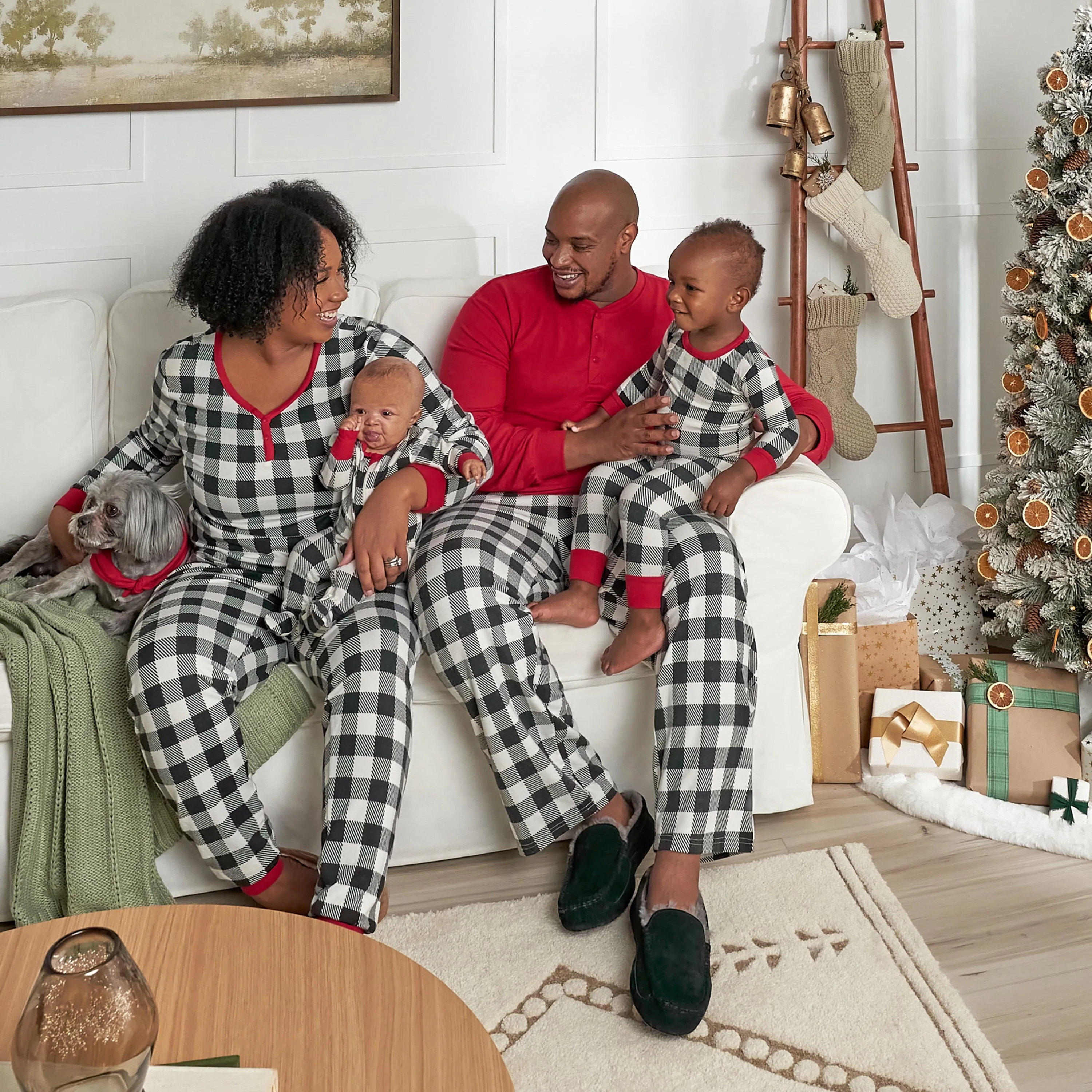 2-Piece Men's Buffalo Plaid Hacci Pajama Set