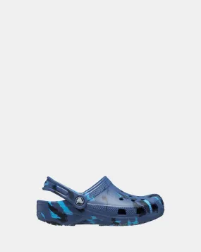 Classic Marbled Clog Youth Navy/Multi