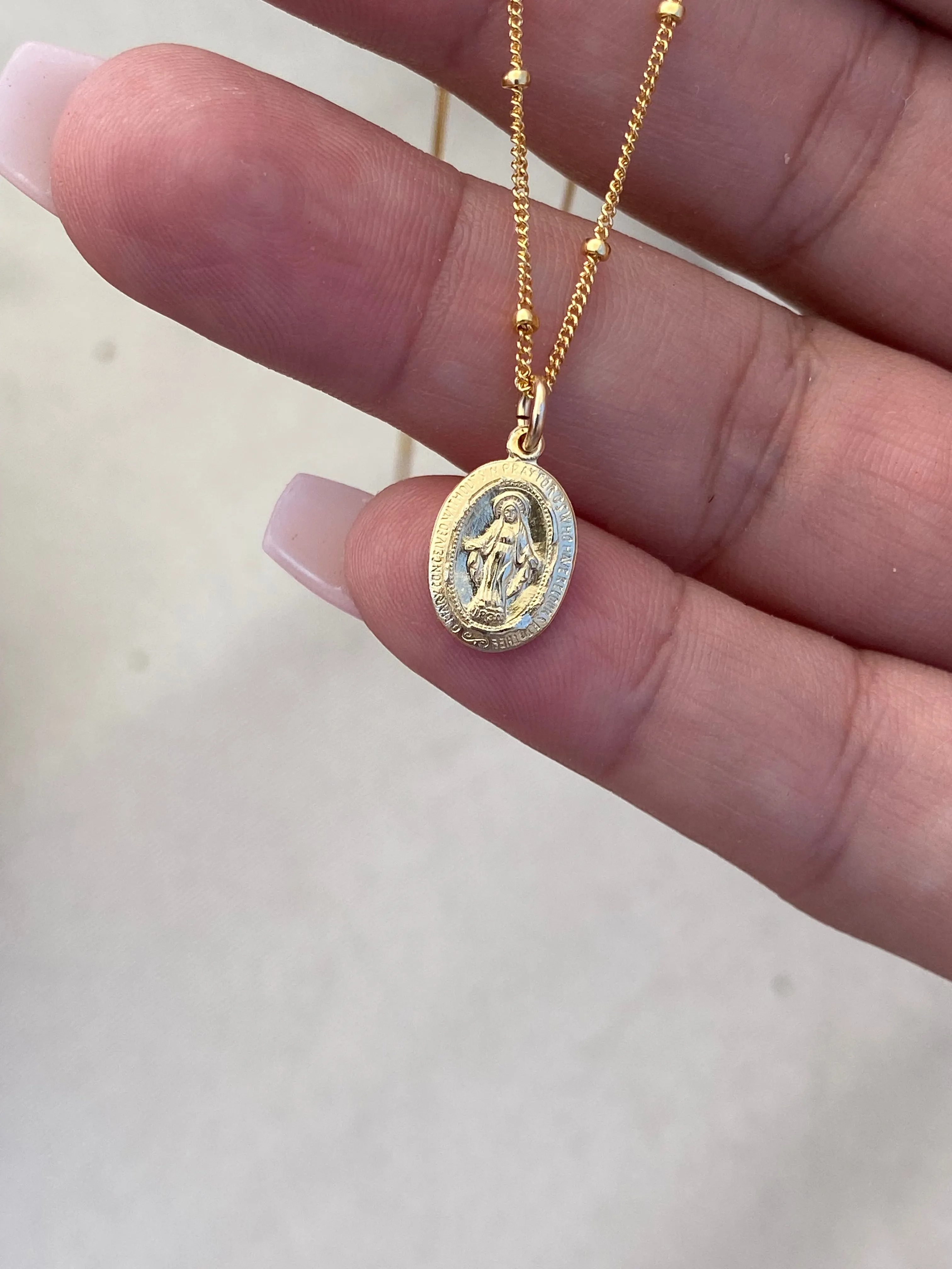 Dainty Miraculous Medal Necklace