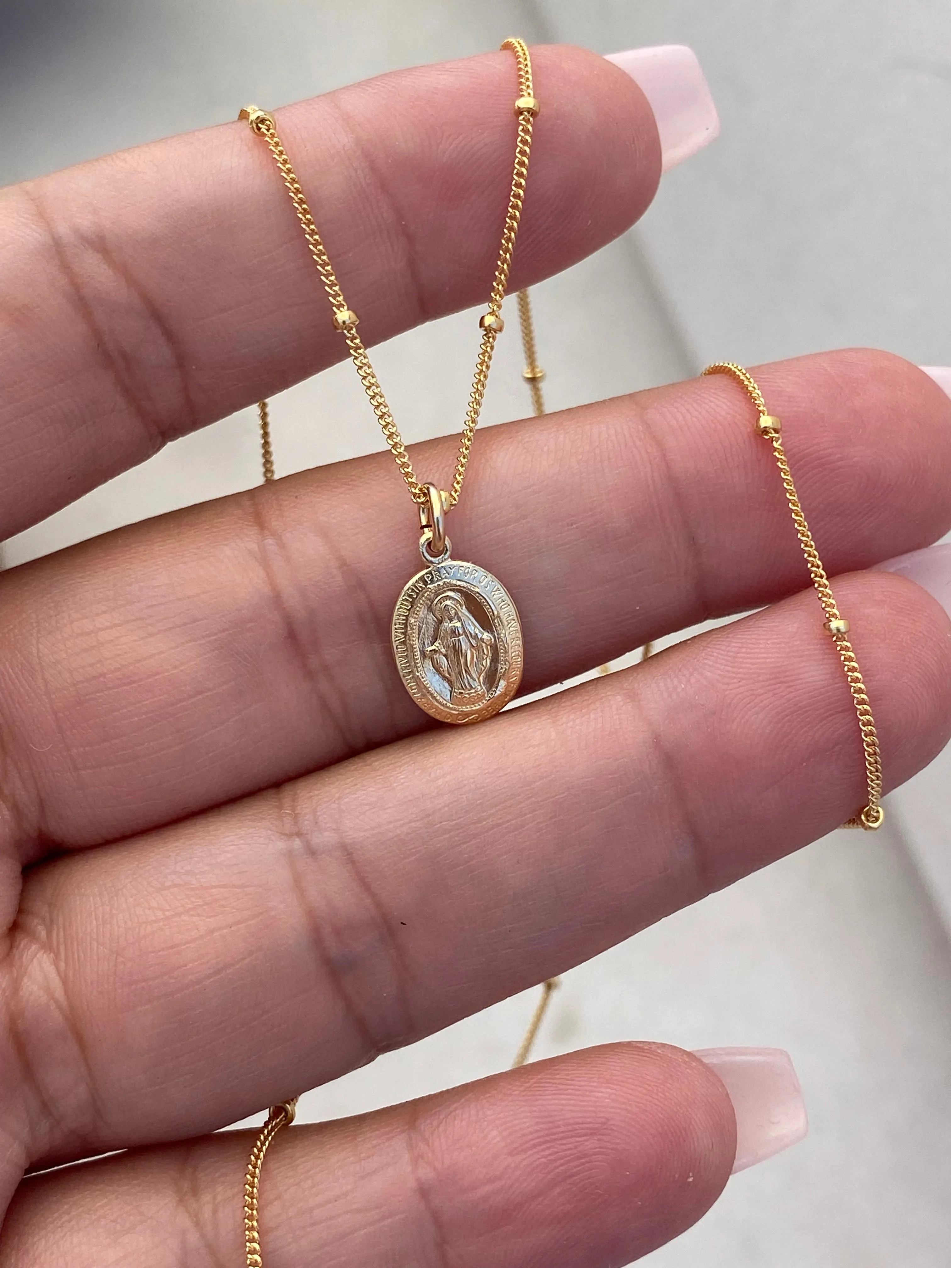 Dainty Miraculous Medal Necklace