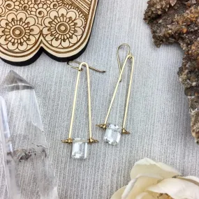 ENCLAVE & CO CRYSTAL QUARTZ DROP EARRINGS