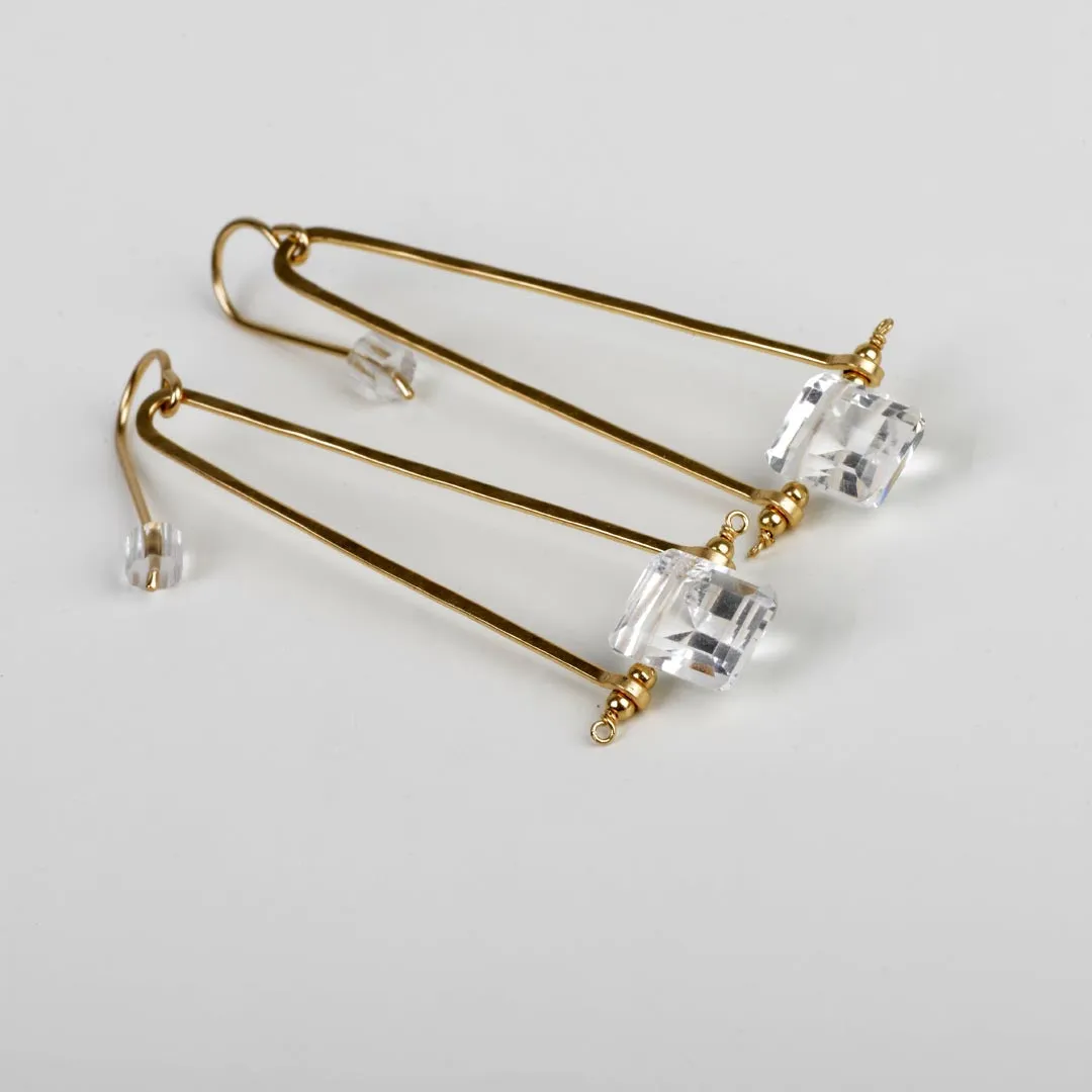 ENCLAVE & CO CRYSTAL QUARTZ DROP EARRINGS