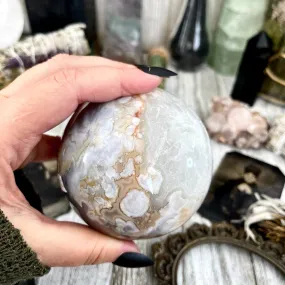 Flower Agate Crystal Ball  / FoxlarkCrystals