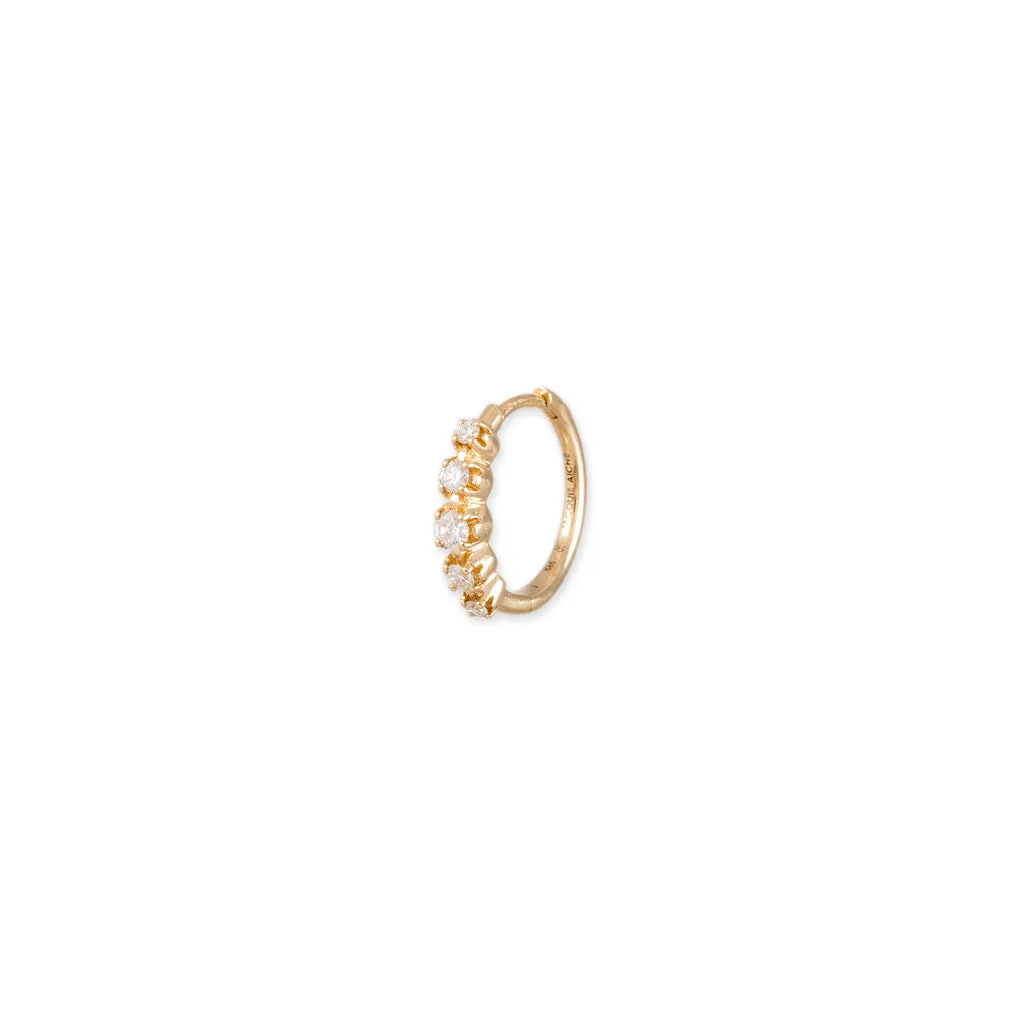 MEDIUM 5 DIAMOND SOPHIA MINI HOOP