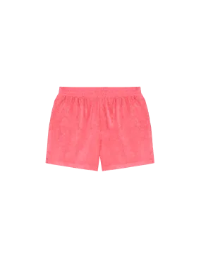 Mens Archive Towelling Shorts—lotus pink