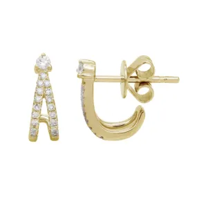 Mini Stud Double Cage Earring