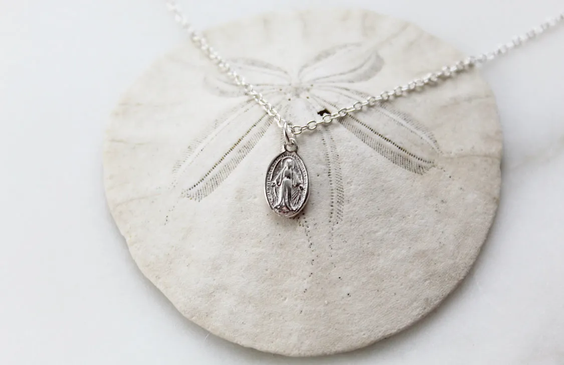 Miraculous Medal Necklace in 925 Sterling Silver