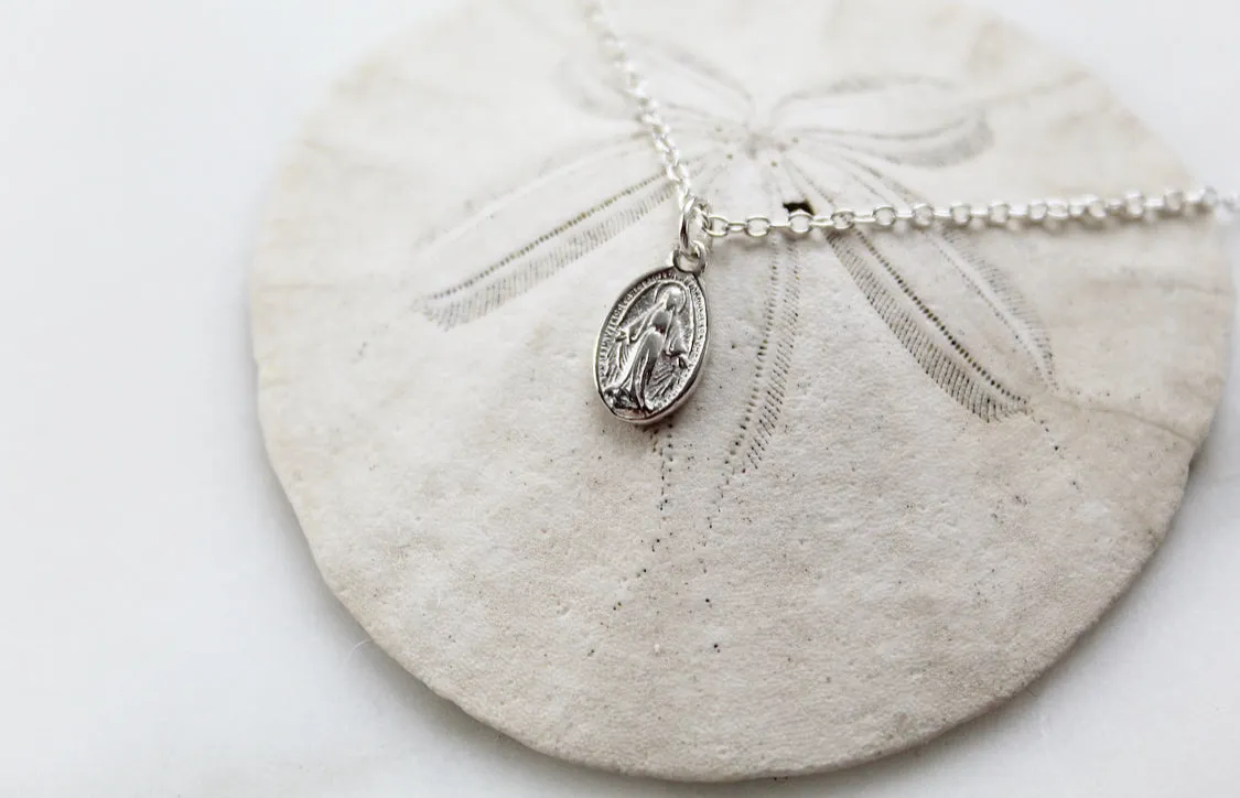 Miraculous Medal Necklace in 925 Sterling Silver