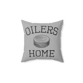 Oilers Home Spun Polyester Square Pillow