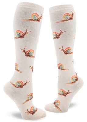 Rainbow Snail Knee Socks