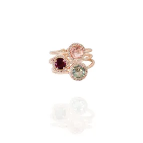 Rouge Pave Stack Ring