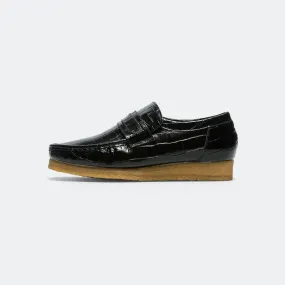 Wallabee Loafer - Black Crocodile